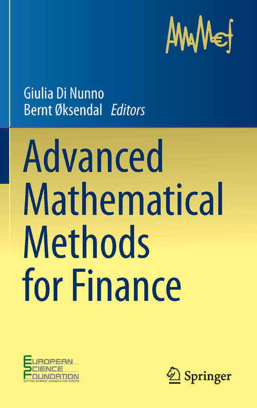 Book cover of Advanced Mathematical Methods for Finance