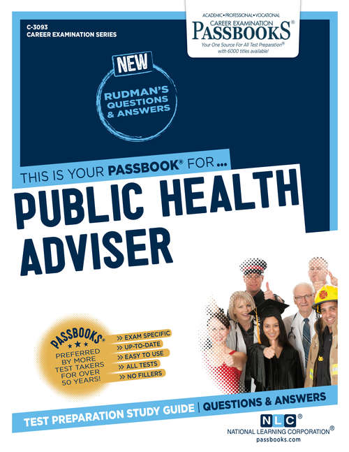 Book cover of Public Health Adviser: Passbooks Study Guide (Career Examination Series)