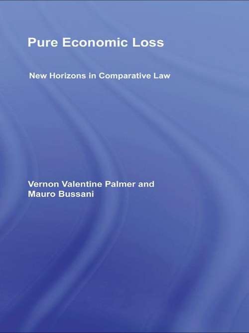 Book cover of Pure Economic Loss: New Horizons in Comparative Law (UT Austin Studies in Foreign and Transnational Law)