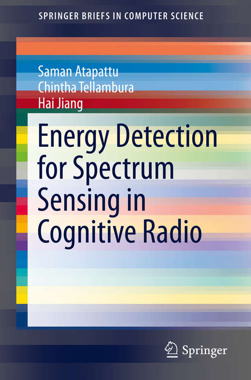Book cover of Energy Detection for Spectrum Sensing in Cognitive Radio