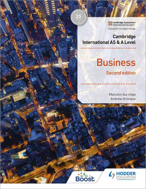 Book cover of Cambridge International AS & A Level Business Second Edition