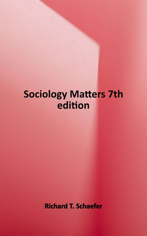 Book cover of Sociology Matters