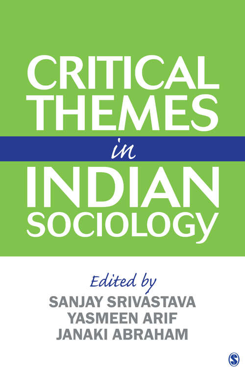 Book cover of Critical Themes in Indian Sociology (First Edition)