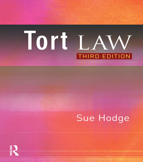 Book cover of Tort Law (3)