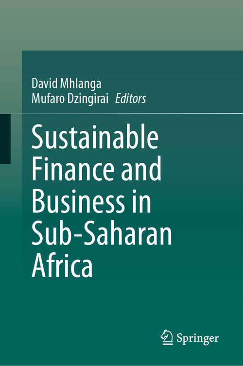 Book cover of Sustainable Finance and Business in Sub-Saharan Africa