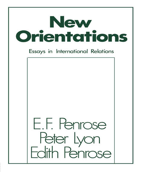 Book cover of New Orientations: Essays in International Relations