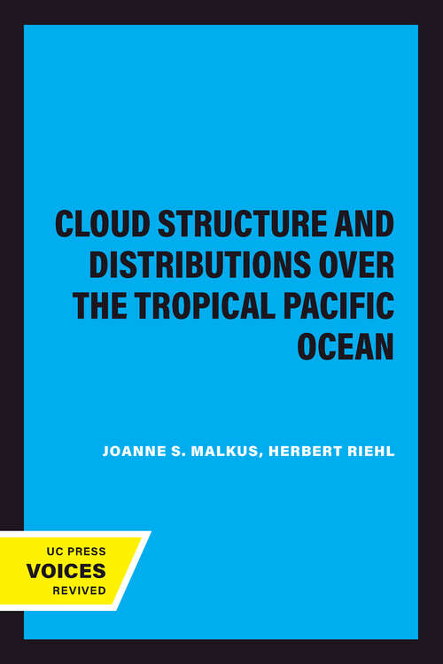 Book cover of Cloud Structure and Distributions over the Tropical Pacific Ocean