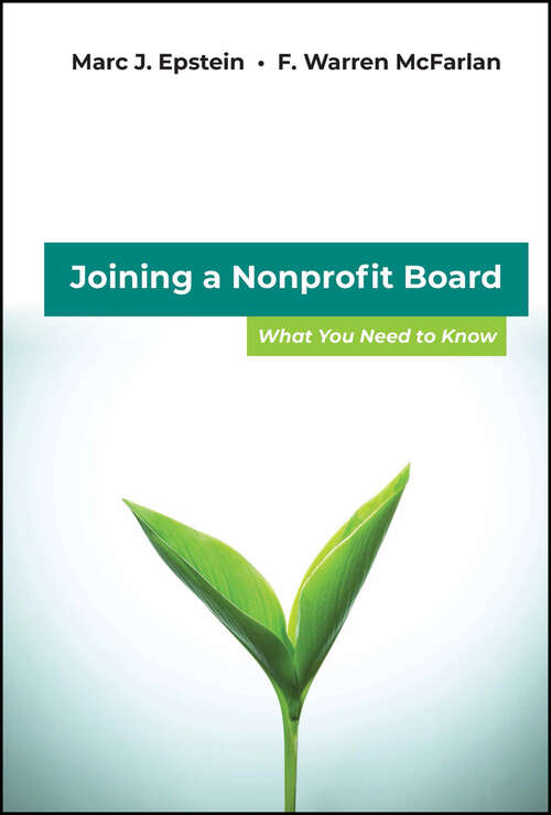 Book cover of Joining a Nonprofit Board