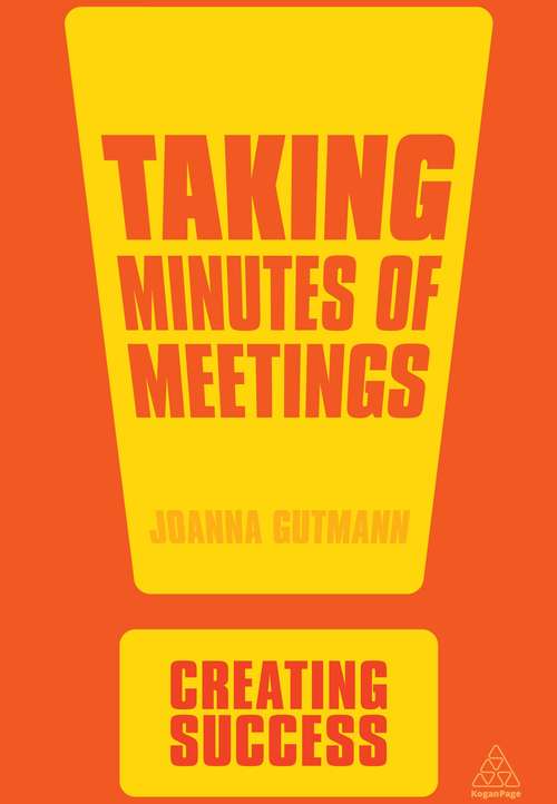 Book cover of Taking Minutes of Meetings