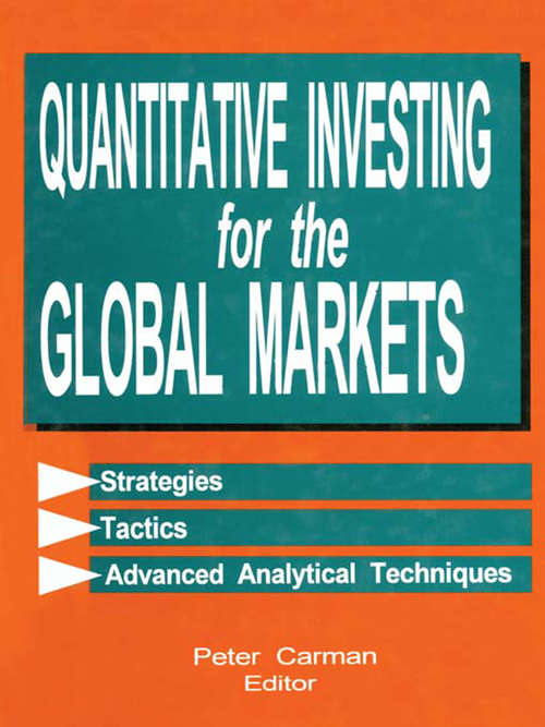 Book cover of Quantitative Investing for the Global Markets: Strategies, Tactics And Advanced Analytical Techniques