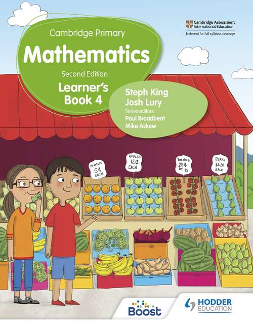 Book cover of Cambridge Primary Mathematics Learner's Book 4 Second Edition