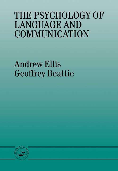 Book cover of The Psychology of Language And Communication (Psychology Press And Routledge Classic Editions Ser.)