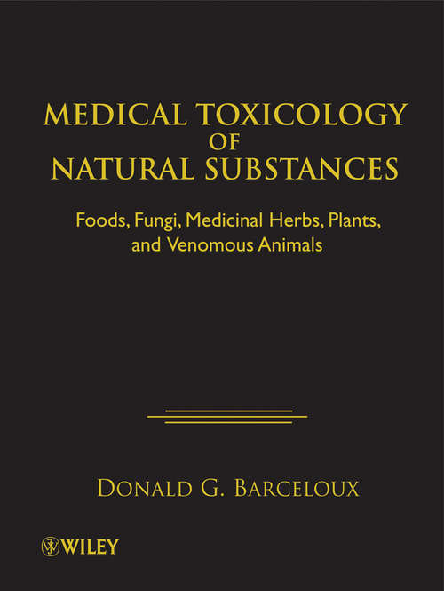 Book cover of Medical Toxicology of Natural Substances