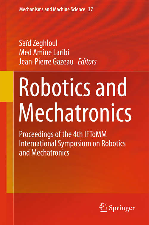 Book cover of Robotics and Mechatronics