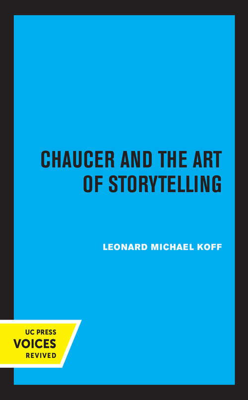 Book cover of Chaucer and the Art of Storytelling