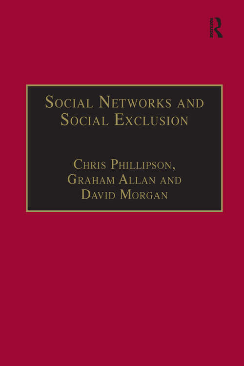 Book cover of Social Networks and Social Exclusion: Sociological and Policy Perspectives