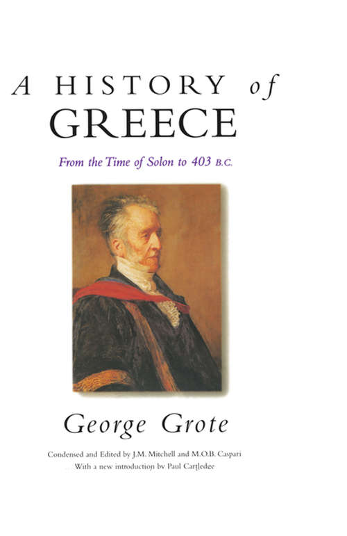 Book cover of A History of Greece: From the Time of Solon to 403 BC (A\history Of Greece Ser.: Vol. 4)