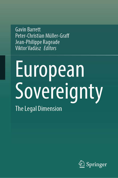 Book cover of European Sovereignty: The Legal Dimension