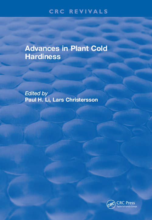 Book cover of Advances in Plant Cold Hardiness