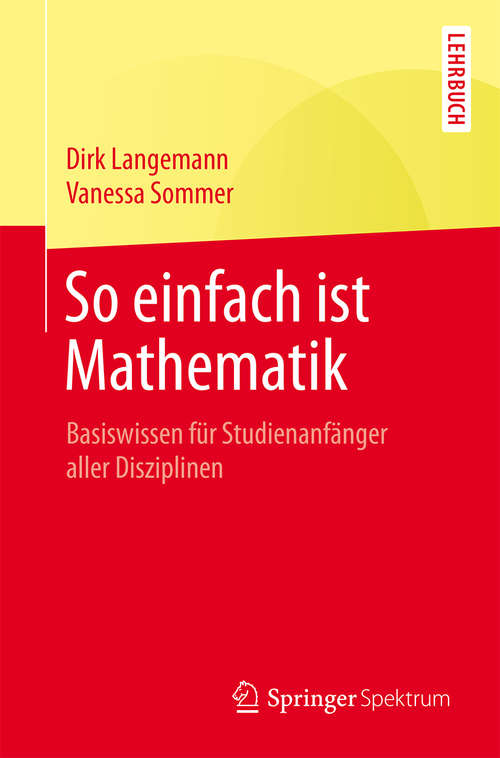 Book cover of So einfach ist Mathematik
