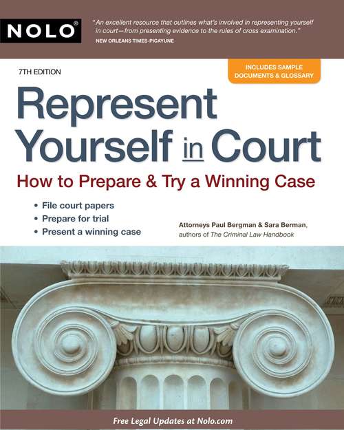 Book cover of Represent Yourself in Court