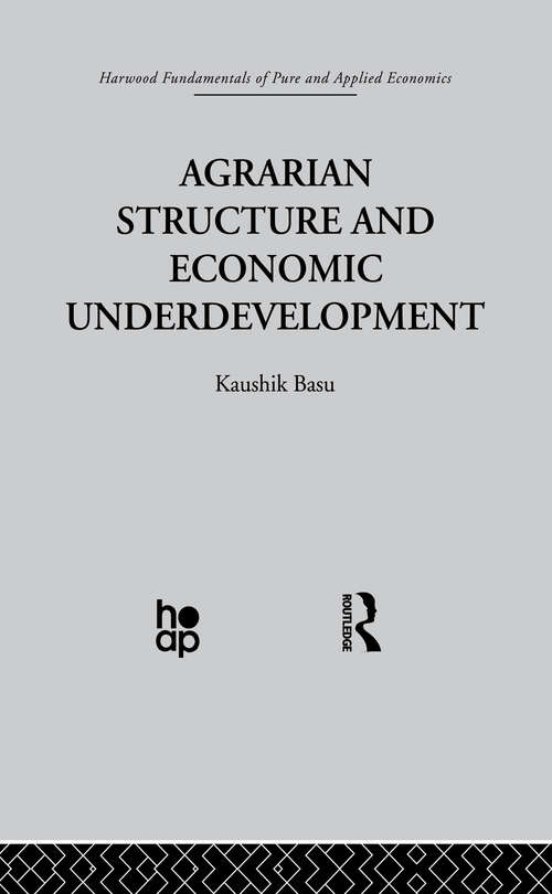 Book cover of Agrarian Structure and Economic Underdevelopment