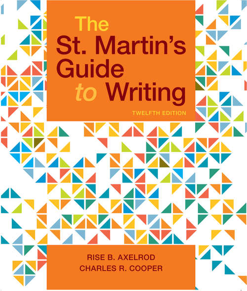 Book cover of The St. Martin’s Guide to Writing (Twelfth Edition)