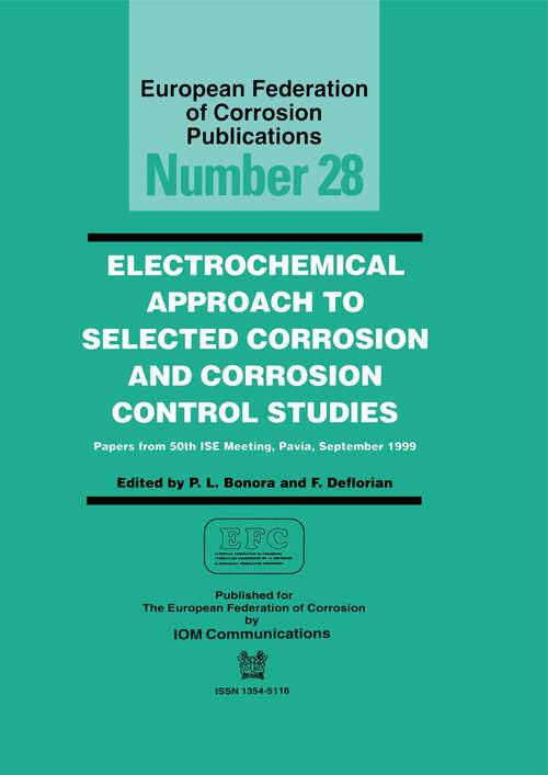 Book cover of Electrochemical Approach to Selected Corrosion and Corrosion Control Studies (European Federation of Corrosion Publications)