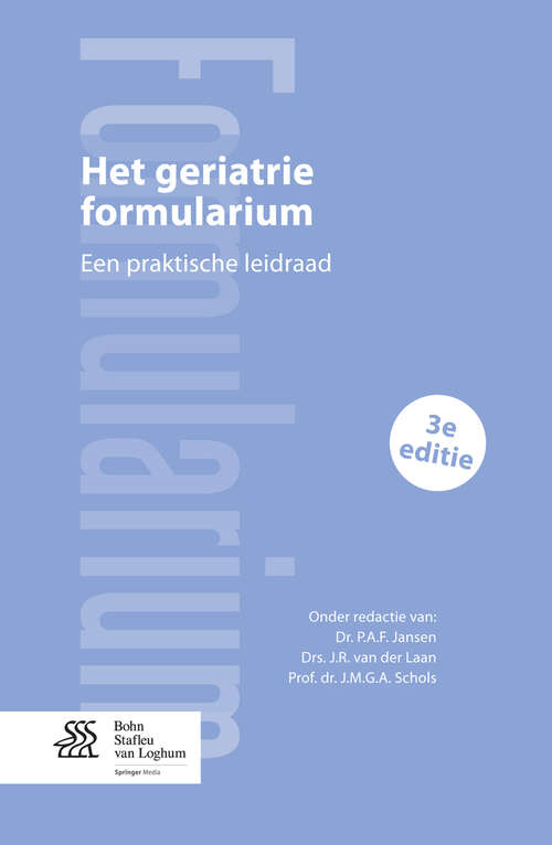 Book cover of Het geriatrie formularium