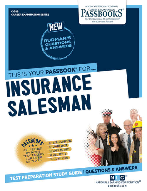 Book cover of Insurance Salesman: Passbooks Study Guide (Career Examination Series)