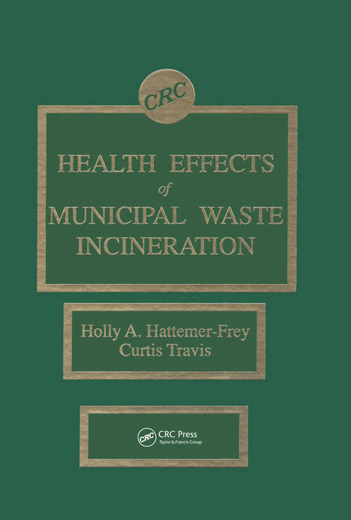 Book cover of Health Effects of Municipal Waste Incineration (1)