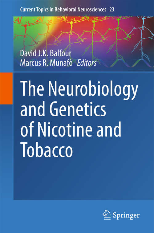 Book cover of The Neurobiology and Genetics of Nicotine and Tobacco