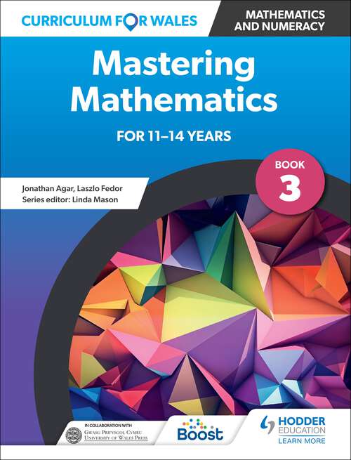 Book cover of Curriculum for Wales: Mastering Mathematics for 11-14 years: Book 3