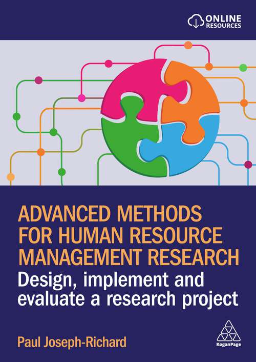 Book cover of Advanced Methods for Human Resource Management Research: Design, Implement and Evaluate a Research Project (1)