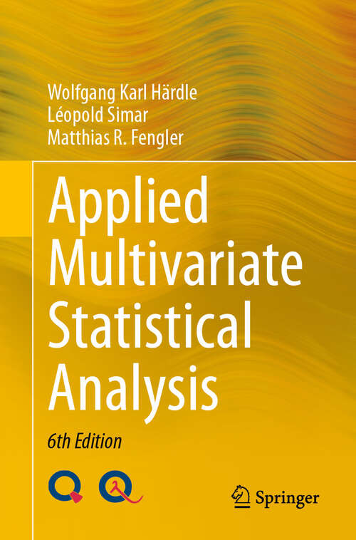 Book cover of Applied Multivariate Statistical Analysis (Sixth Edition 2024)