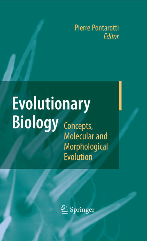 Book cover of Evolutionary Biology - Concepts, Molecular and Morphological Evolution