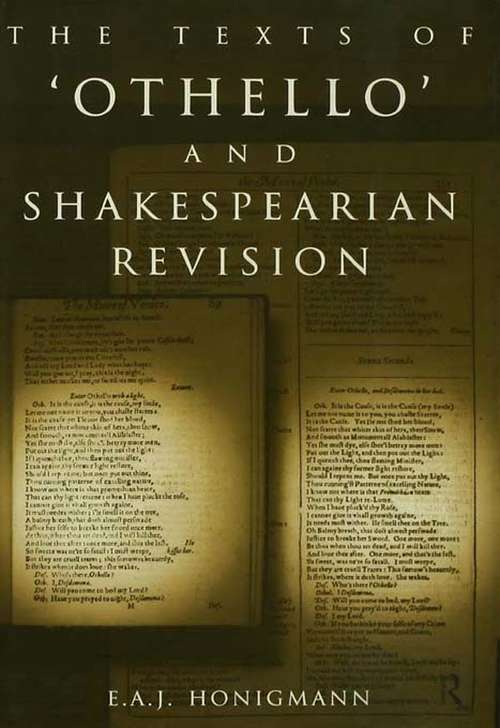 Book cover of The Texts of Othello and Shakespearean Revision