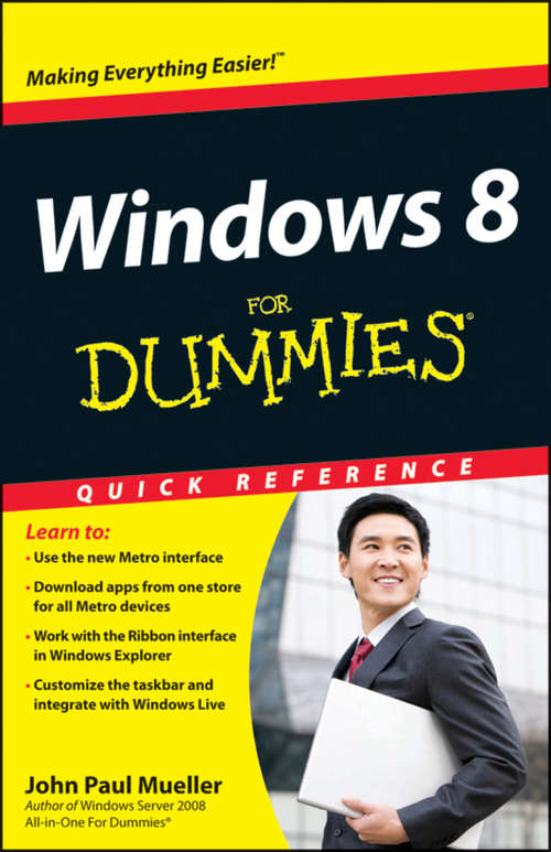 Book cover of Windows 8 For Dummies Quick Reference