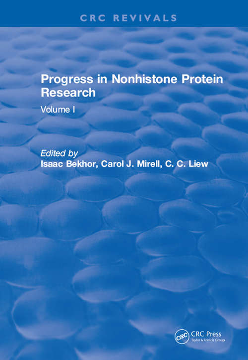 Book cover of Progress in Nonhistone Protein Research: Volume I