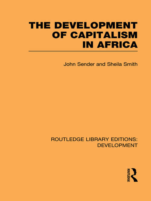 Book cover of The Development of Capitalism in Africa (Routledge Library Editions: Development)