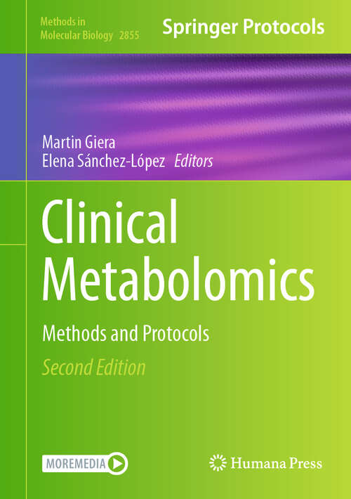 Book cover of Clinical Metabolomics: Methods and Protocols (Second Edition 2025) (Methods in Molecular Biology #2855)