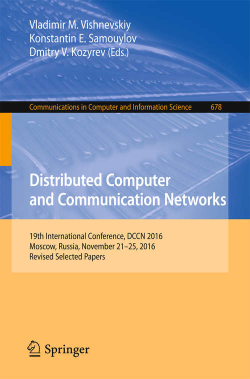 Book cover of Distributed Computer and Communication Networks