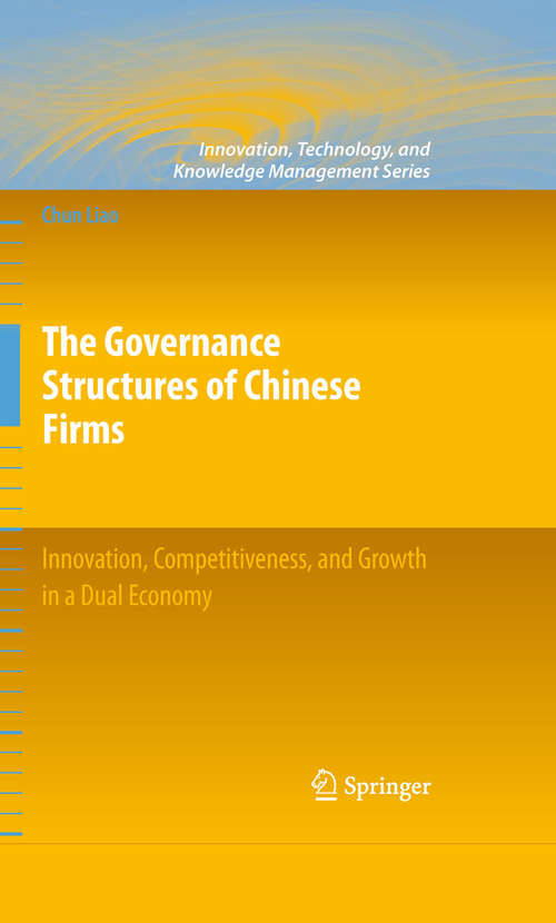 Book cover of The Governance Structures of Chinese Firms