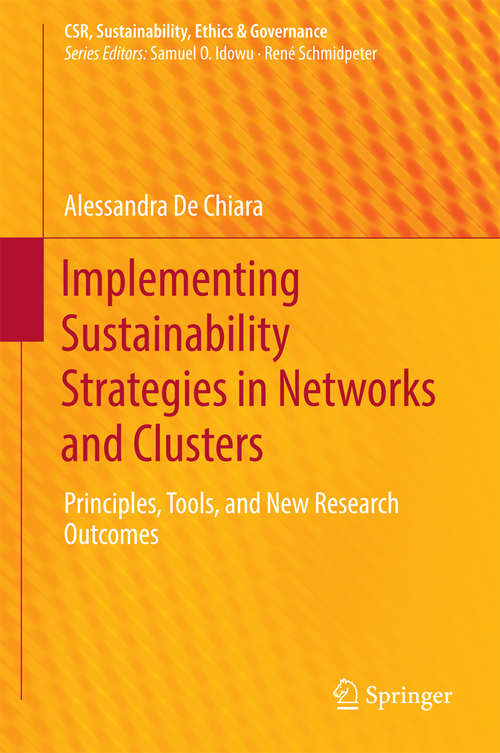 Book cover of Implementing Sustainability Strategies in Networks and Clusters