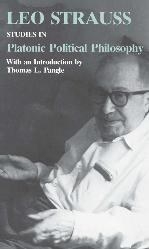 Book cover of Studies in Platonic Political Philosophy