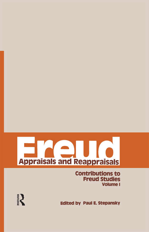 Book cover of Freud, V.1: Appraisals and Reappraisals