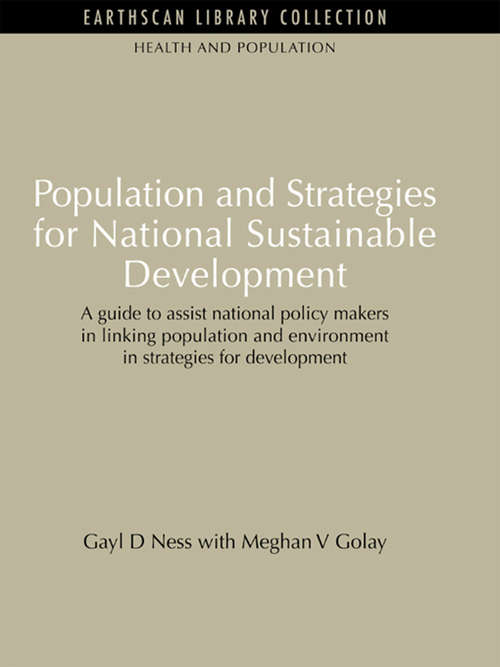 Book cover of Population and Strategies for National Sustainable Development: Population and Strategies for National Sustainable Development (Health and Population Set)