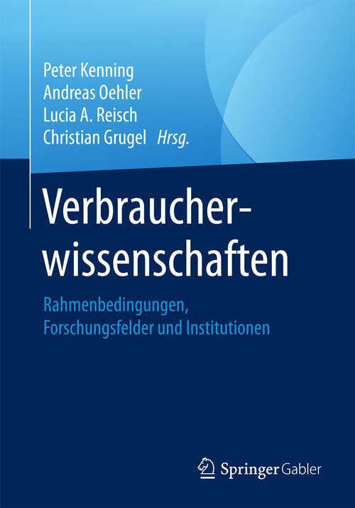 Book cover of Verbraucherwissenschaften