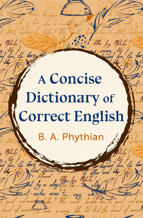 Book cover of A Concise Dictionary of Correct English (Digital Original)