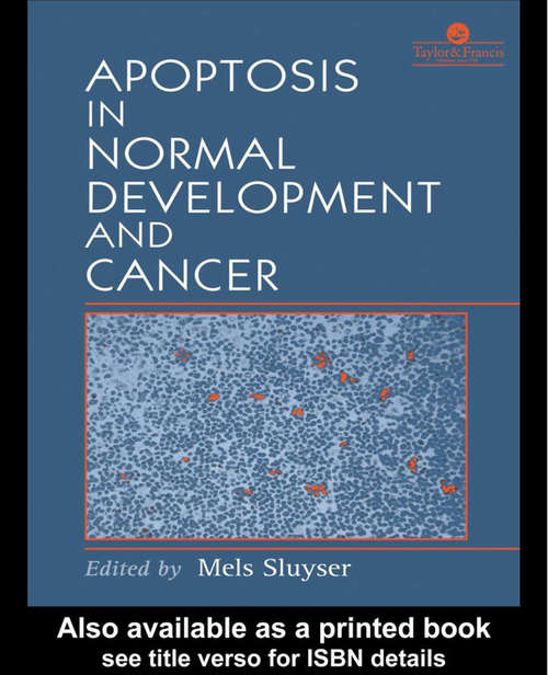 Book cover of Apoptosis in Normal Development and Cancer